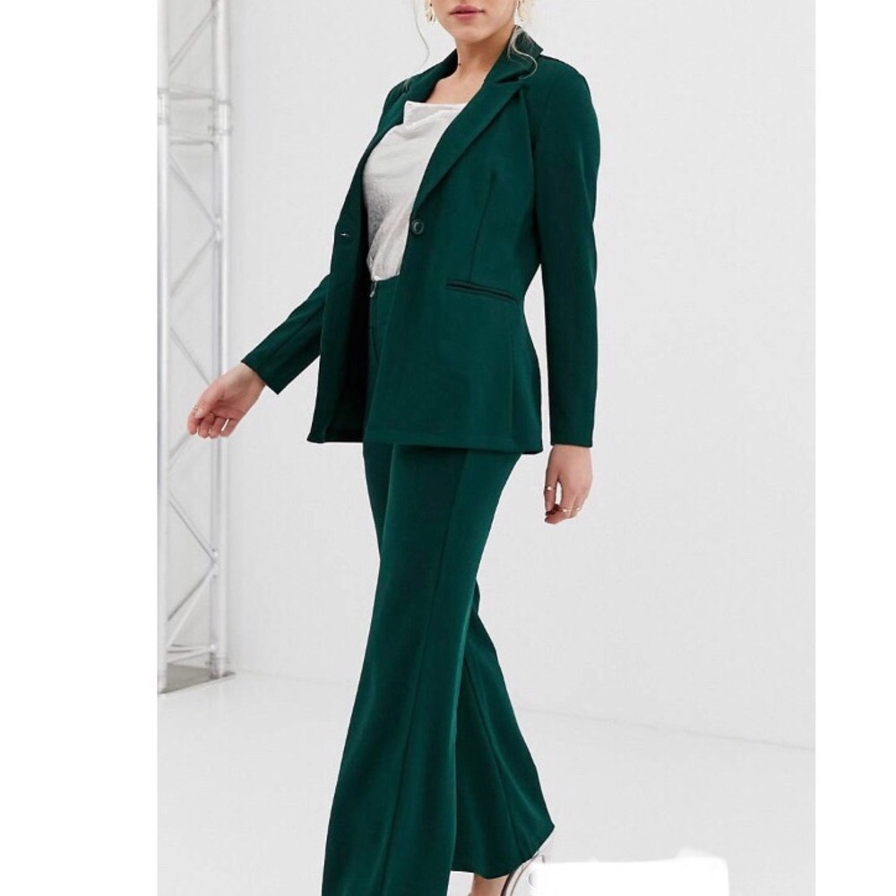 YAS Green Blazer Pantsuit